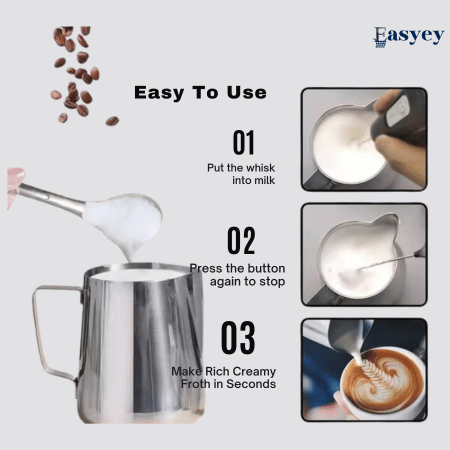 Rechargeable Coffee Beater – Café-Style Foam at Home.