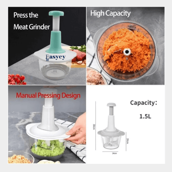 Hand Press Food Chopper-Manual Vegetable Chopper