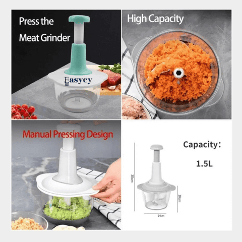 Hand Press Food Chopper-Manual Vegetable Chopper